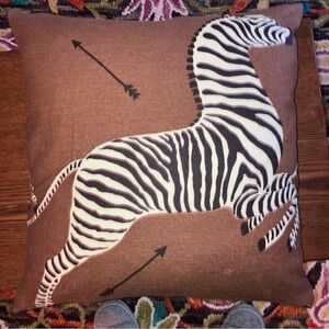Scalamandré Zebra Print Pillow, New, Handmadede